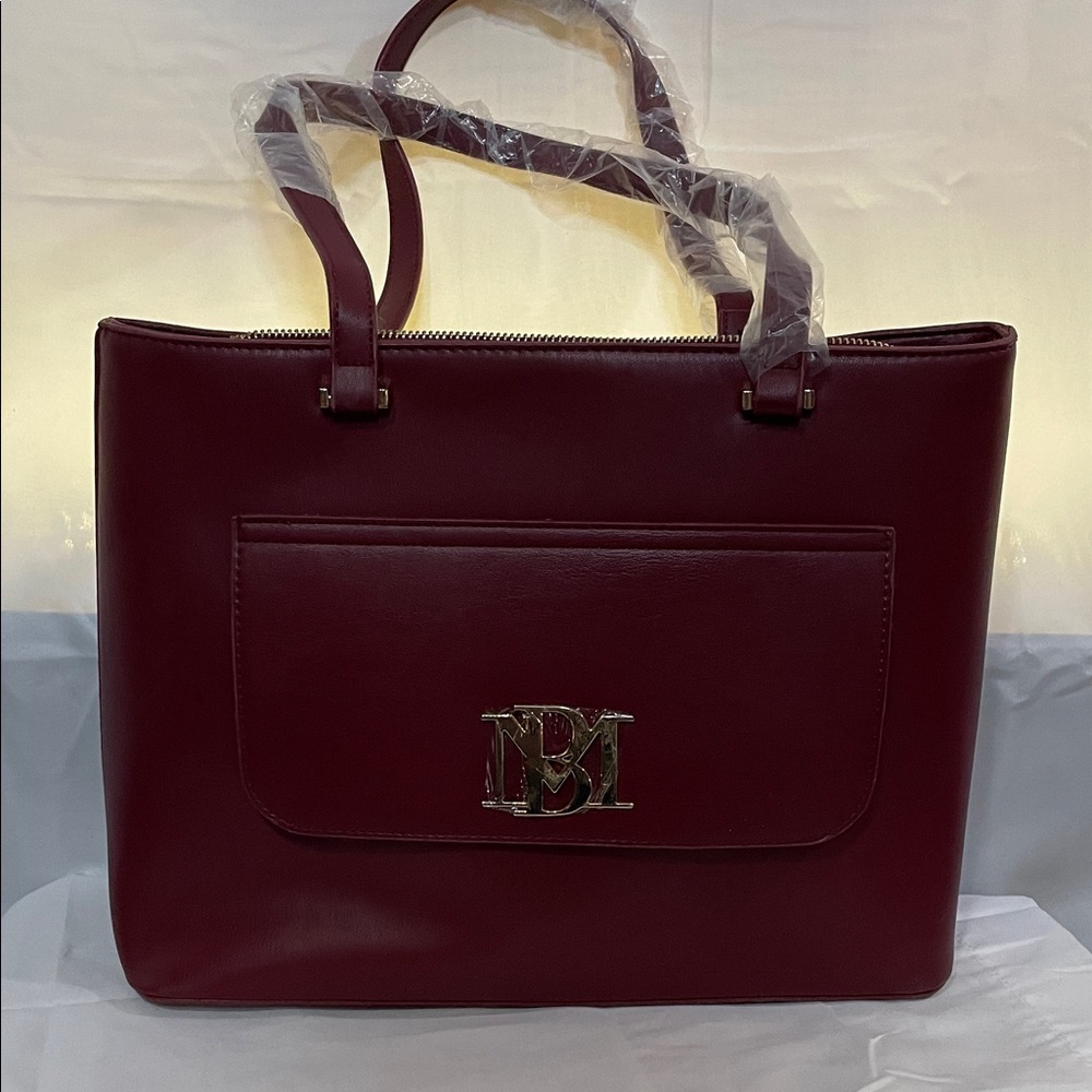 Badgley Mischka Deep Red Tote Bag